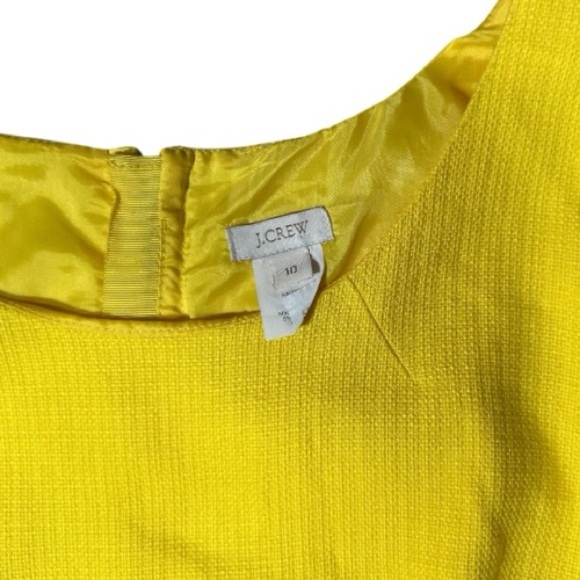 J Crew Cotton Tank Dress with Pockets Yellow Size 10 - Picture 5 of 7